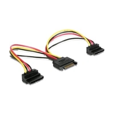Gembird SATA napájecí na 2x SATA 90°, rozdvojka, 15cm - KAB051807