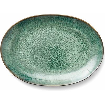 Bitz Oválná servírovací miska černá/zelená 36 x 25 cm