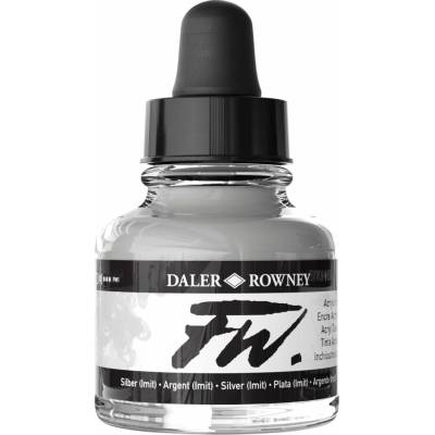 Daler-Rowney FW artist akrylový tuš 29,5 ml silver imit