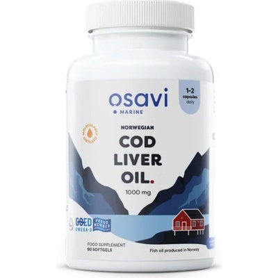 Osavi Norwegian Cod Liver Oil citrón 1000 mg 90 kapslí