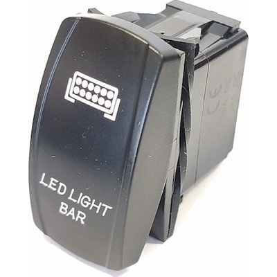 Elán car Vypínač kolébkový ON-OFF „LED světelná lišta“ – 1pólový, 12V/20A