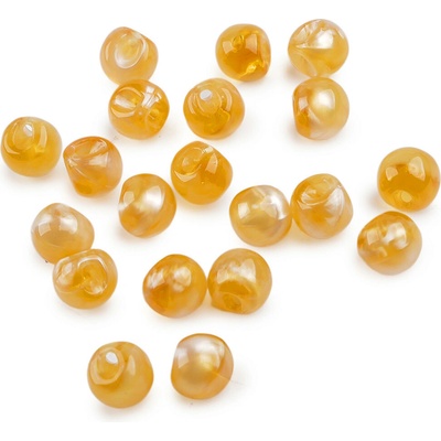 Perla k našití / knoflík Ø10 mm, malé, 2 jantar – Hledejceny.cz