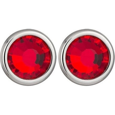 Bohemia Crystal Preciosa náušnice z chirurgickej ocele Carlyn s českým krištáľom červené 7235 57