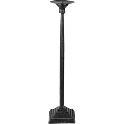 Kovový cerný svícen s patinou Annie – 10x44 cm