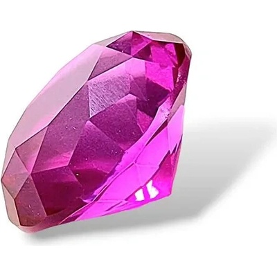 Diamant tmavě růžový z křišťálového skla vel.5cm