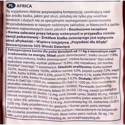 Happy Dog Supreme Sensible Africa 1 kg