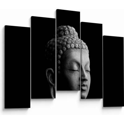 Obraz - Budha, portrét, päťdielne 125x90 cm