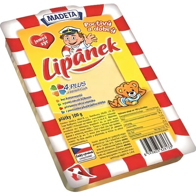 Madeta Lipánek Jemný sýr plátky 100 g