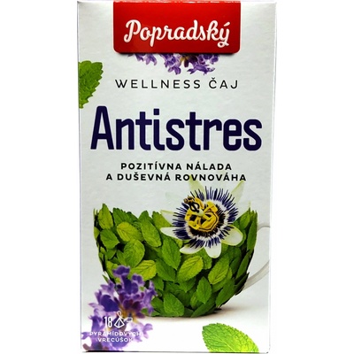 Popradský wellness čaj Antistres pozitivní nálada a duševní rovnováha 18 x 1,5 g