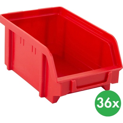 ArtPlast Plastové boxy BASIC typ A 103 x 166 x 73 mm 36 ks červené
