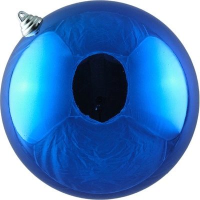 DECOLED Vianočná ozdoba - plastová guľa 1 ks, priem. 20 cm, modrá lesklá, interiér