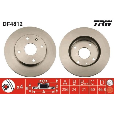 Brzdový kotúč TRW DF4812