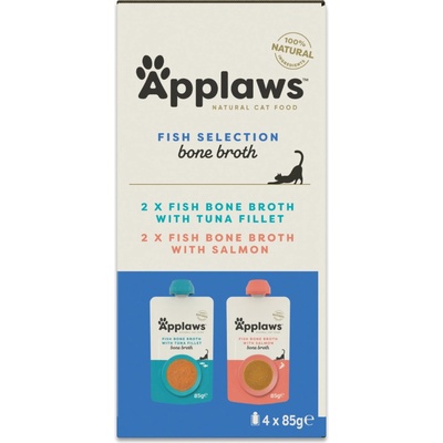 Applaws Cat Selection rybací vývar 8 x rybací výber 2 druhy 85 g