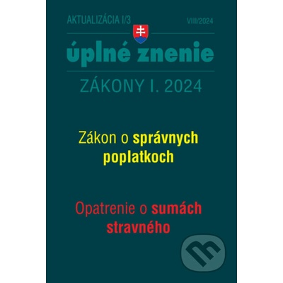 Aktualizácia I/3 2024 – daňové a účtovné zákony