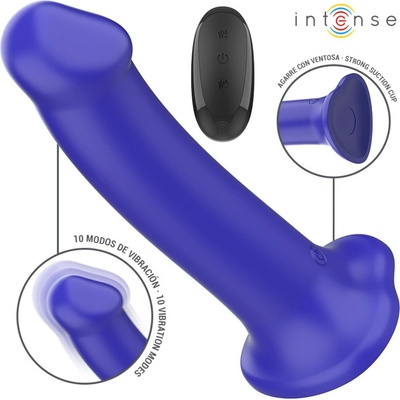 Intense Victoria Vibrator with Suction Cup & Remote Control Blue