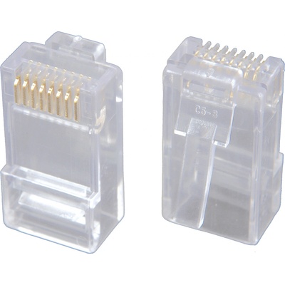 Konektor Solarix RJ45 CAT5E UTP 8p8c 100ks Konektor nestíněný neskládaný na drát KRJ45/5SLD 100ks balení 11238805 – Hledejceny.cz