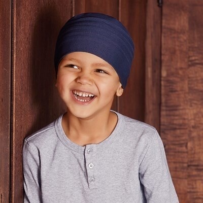 Christine Headwear Čepice Petite Tiger vzor Stretchy Blue Denim