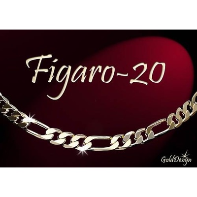 Gold Design Figaro 20 zlacený GD1083
