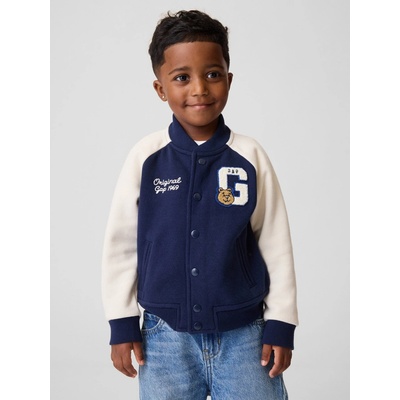 GAP Baby mikina varsity Brannan Bear VintageSoft tmavě modrá