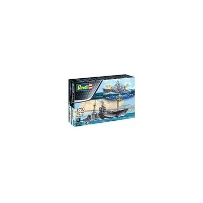 REVELL 2 slepovací modely USS Fletcher a USS Indianopolis 1:700