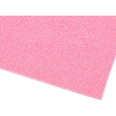 Samolepiaca penová guma Moosgummi s glitrami 20x30 cm Farba: 7 ružová