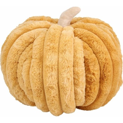 HOMESTYLING vankúš v tvare tekvice z polyesteru žltý 32x25