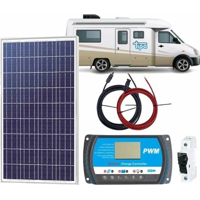 SOLARFAM solární systém Karavan 200 Wp celočerný