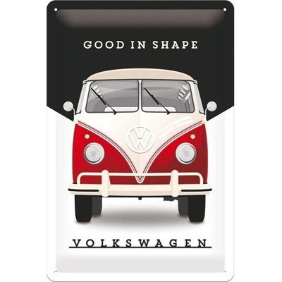 NOSTALGIC ART ceduľa VOLKSWAGEN GOOD IN SHAPE white/black