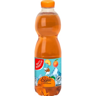 G&G ledový čaj broskev s černým čajem a extraktem ze stévie 1,5 l