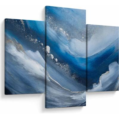 Obraz - Abstrakcia oceánu, trojdielne 90x60 cm