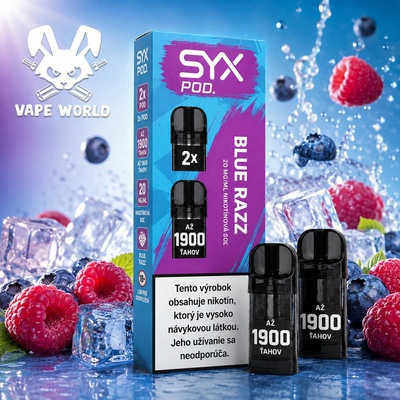 SYX Bar Blue Razz 20 mg POD 2ks