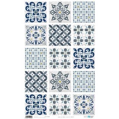 Rýžový papír 54x33 MODRÉ VARIANTY - Rice Paper 54x33 blueEJOS VARIOS