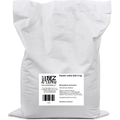 Život bez lepku Fazole velká bílá 5 kg