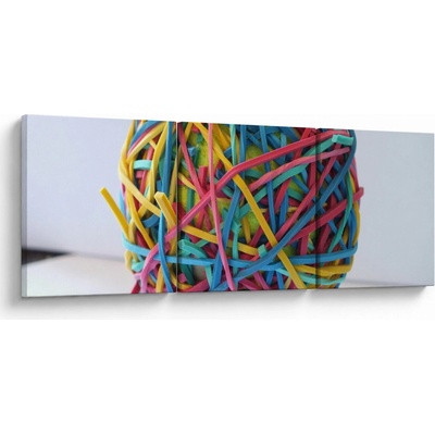 Obraz gumiček, třídílný 120x40 cm