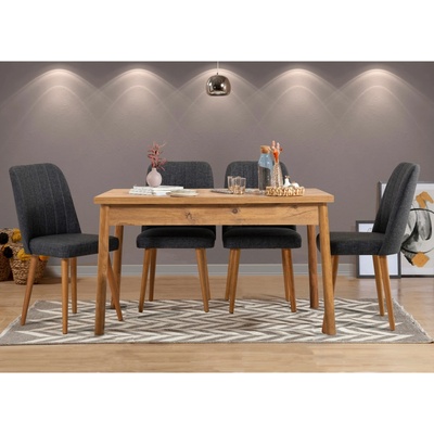 Hanah Home Jídelní set Santiago borovice atlantic / antracit