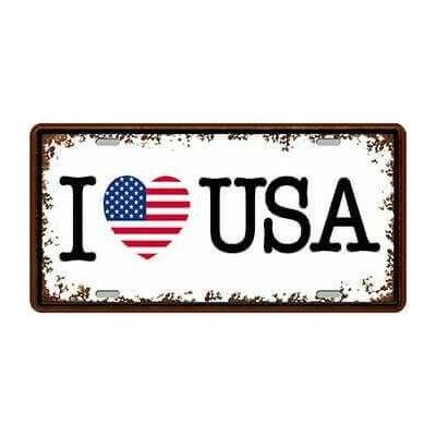 Ceduľa značka I love USA