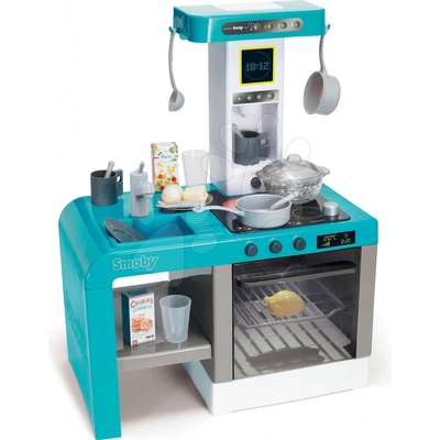Smoby Kuchynka Cheftronic Bubble Blue elektronická s bublaním svetlom a zvukmi a 22 doplnkov