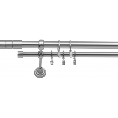 Dekodum Dvouřadá Garnýž Cylinder 25/19 mm matný chrom 360 cm