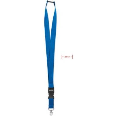 Snúrka na krk s bezpečnostnou sponou kráľovská modrá P210.542 25 mm