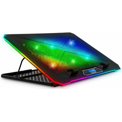 EVOLVEO Ania 9RGB, chladící podložka pod notebook, 6x ventilátor, RGB podsvícení ventilátorů a obvodu – Hledejceny.cz