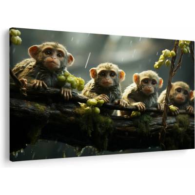 Obraz - Opičky, jednodielne 150x100 cm