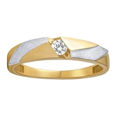 SILVEGO Snubní zlatý prsten Coraline s Brilliance Zirconia ze žlutého a bílého zlata FNNNP189RGYW – Hledejceny.cz