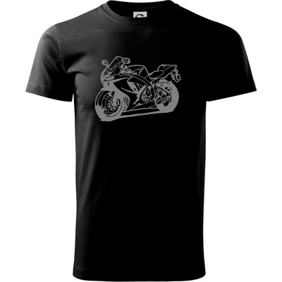Športová motorka tričko čierna