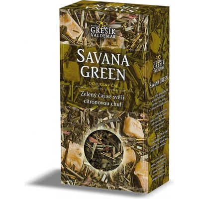 Grešík Čaje 4 světadílů zelený čaj Savana Green 70 g