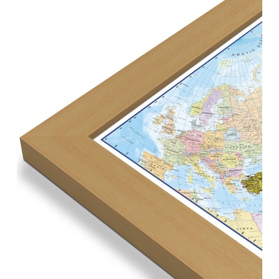 Maps International Asie - nástěnná politická mapa 120 x 100 cm Varianta: mapa v dřevěném rámu, Provedení: Pegi jádro ořechu