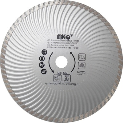 MAGG Diamantový kotúč TURBO 230 x 22,2 mm
