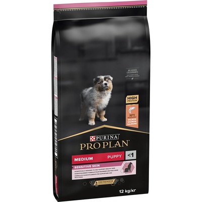 Pro Plan Medium Puppy Sensitive Skin losos 2 x 12 kg
