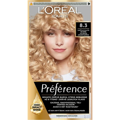 Loréal Paris Preference 8.3 světle zlatá blond