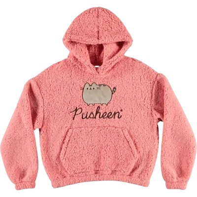 CurePink: dámská teplá mikina s kapucí Pusheen: Ikona a Nápis růžový – Hledejceny.cz