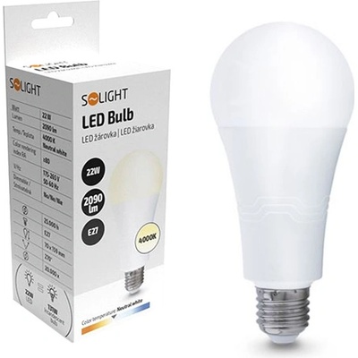 Solight LED žárovka , klasický tvar, 22W, E27, 4000K, 270°, 2090lm WZ536